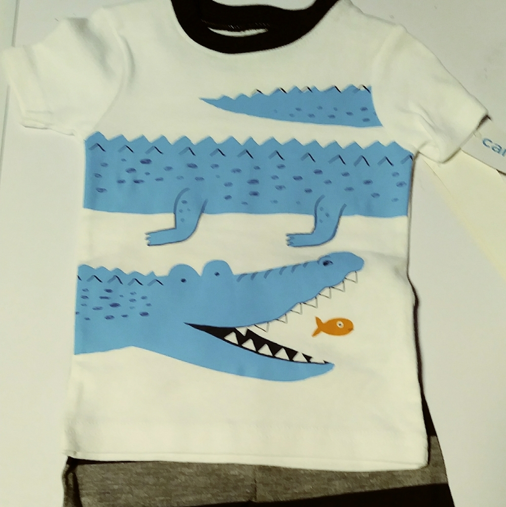 Carters Baby boy Gator Themed 4 piece pajama set